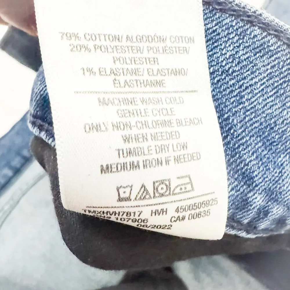 Hudson Zev Men's Dark Wash Ripped Relaxed Straight Denim Jeans Size 36